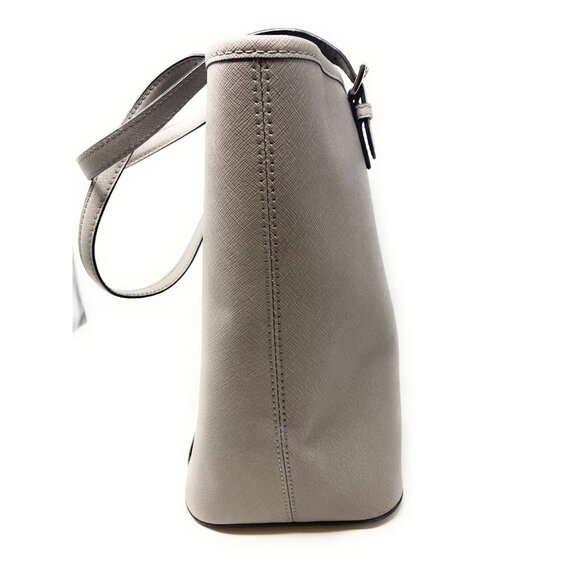 Michael Kors Jet Set Leather Large Pocket Multi-Function Tote Bag in Grey $595 - Picture 5 of 7